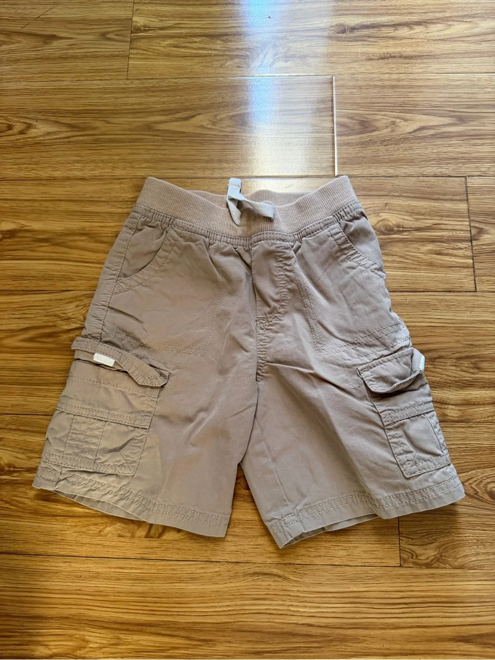 Preloved Cherokee Boys Tan Cargo Shorts with Drawstring Waist